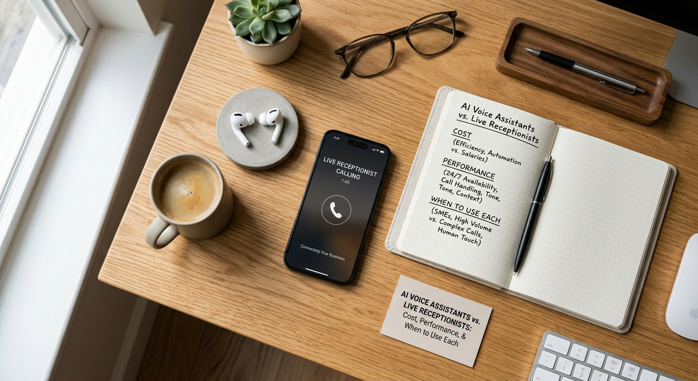 AI Voice Assistants vs Live Receptionists: Cost, Performance, and When to Use Each