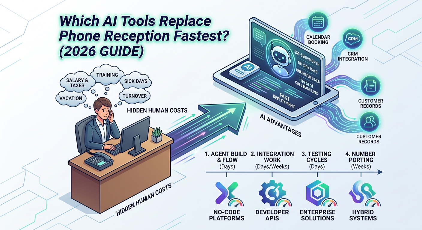 Which AI Tools Replace Phone Reception Fastest (2026 Guide)