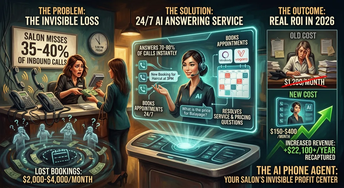AI Answering Service for Salons: Cost, Setup, and Real ROI in 2026