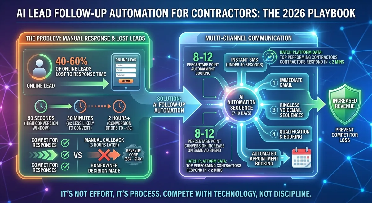 AI Lead Follow-Up Automation for Contractors: The 2026 Playbook