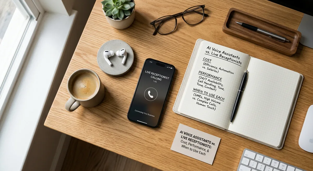 AI Voice Assistants vs Live Receptionists: Cost, Performance, and When to Use Each
