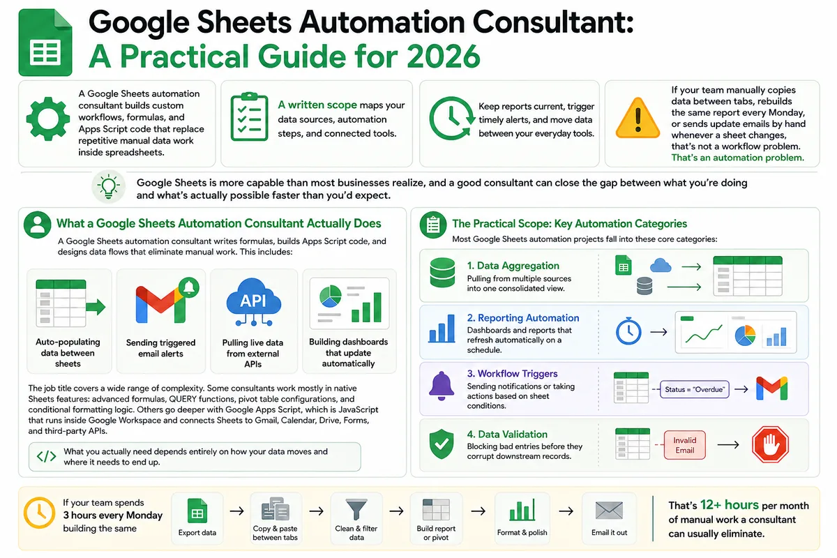 Google Sheets Automation Consultant: A Practical Guide for 2026