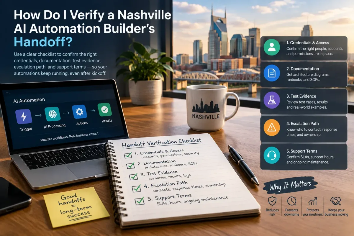 How Do I Verify a Nashville AI Automation Builder's Handoff?