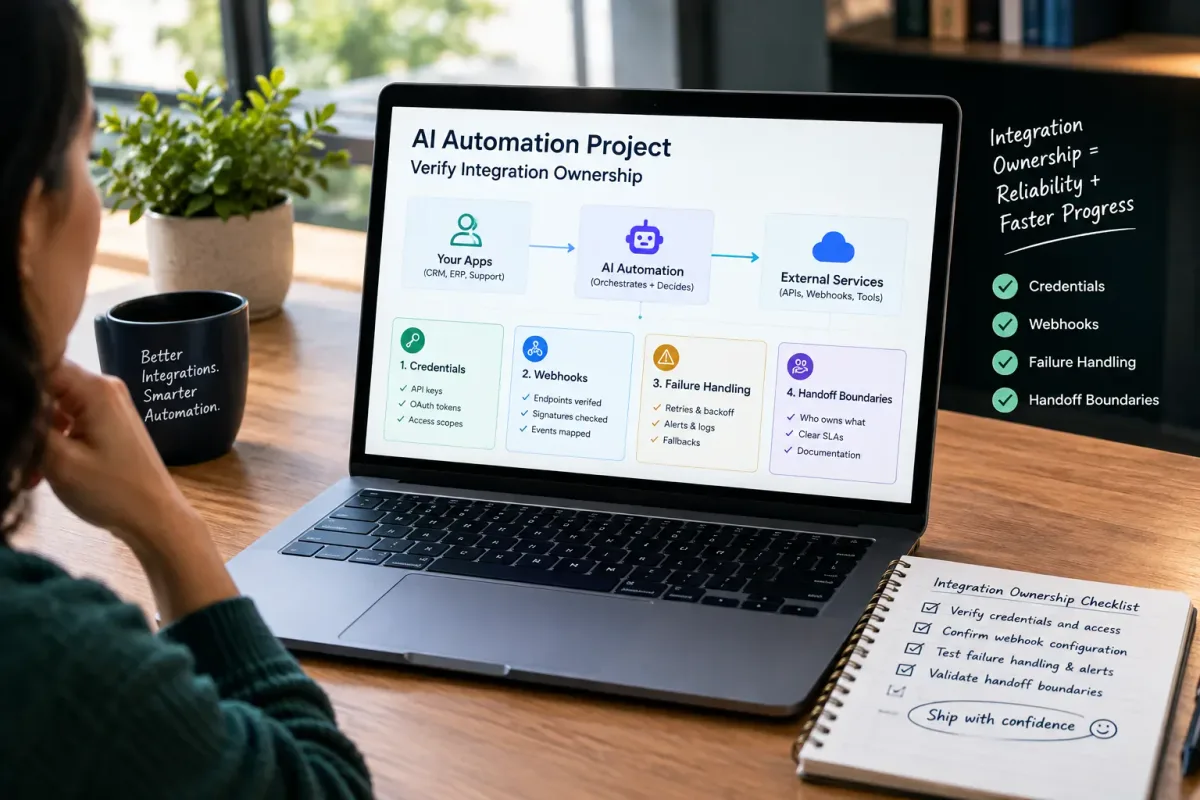 How Do I Verify Integration Ownership in an AI Automation Project?