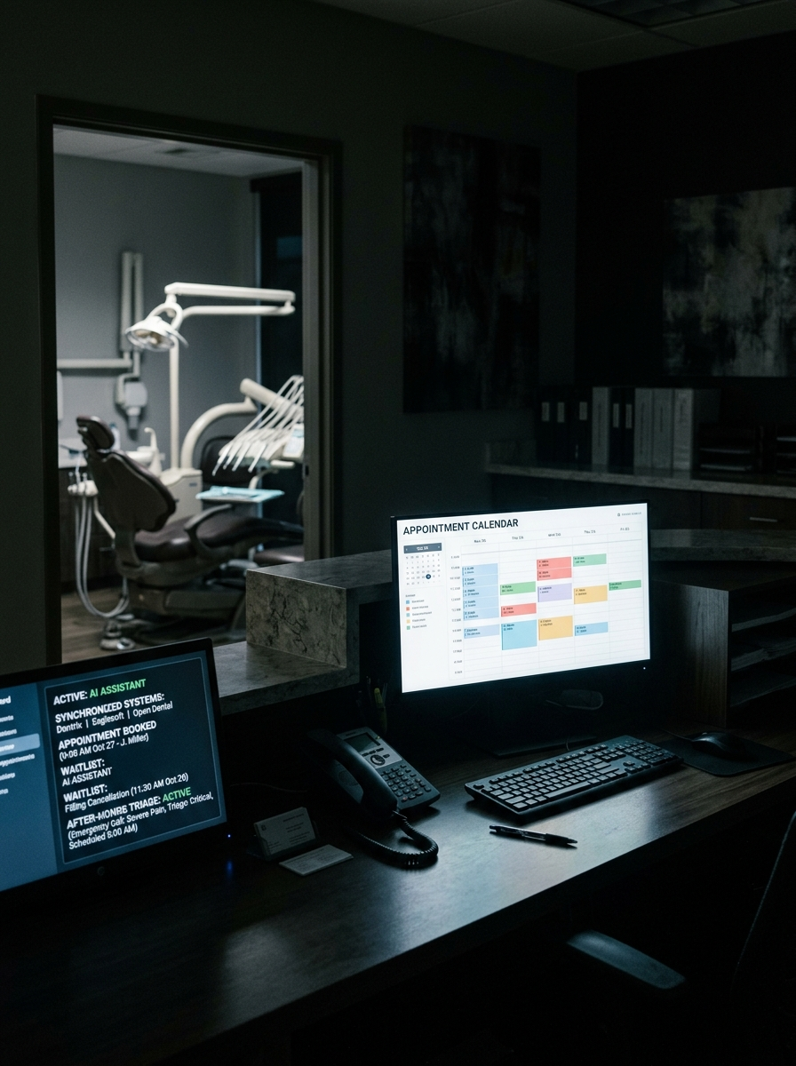 AI receptionist handling dental offices calls