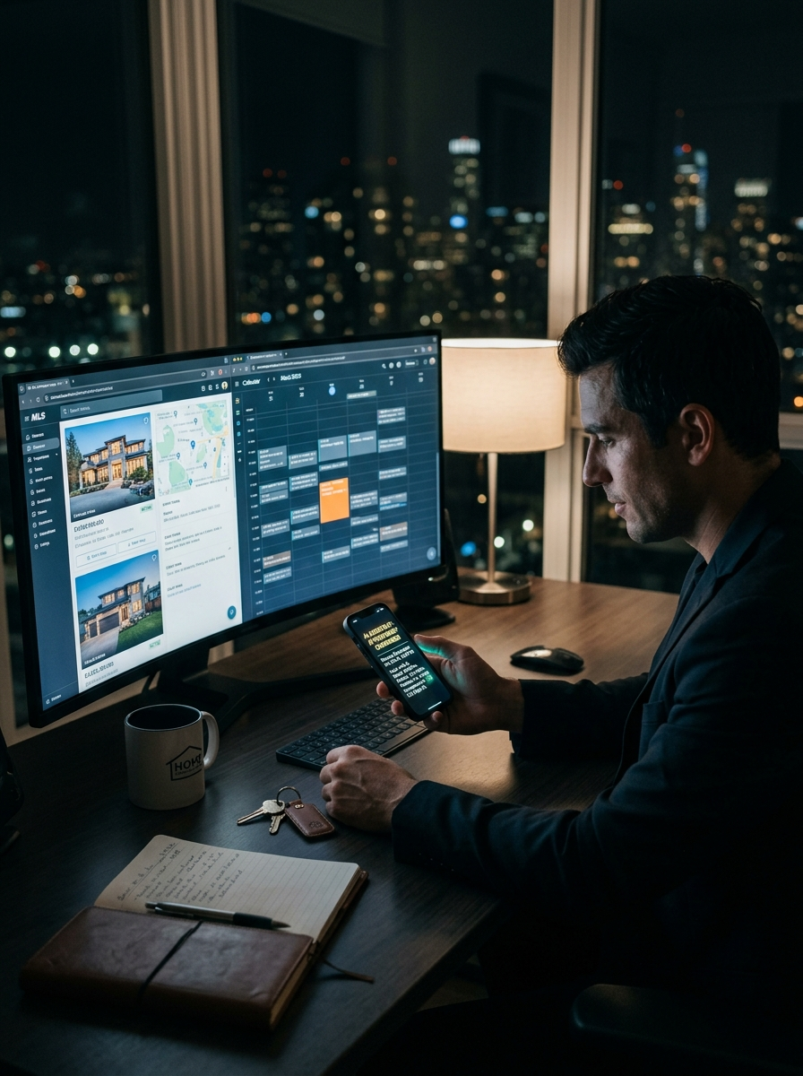 AI receptionist handling real estate agents calls