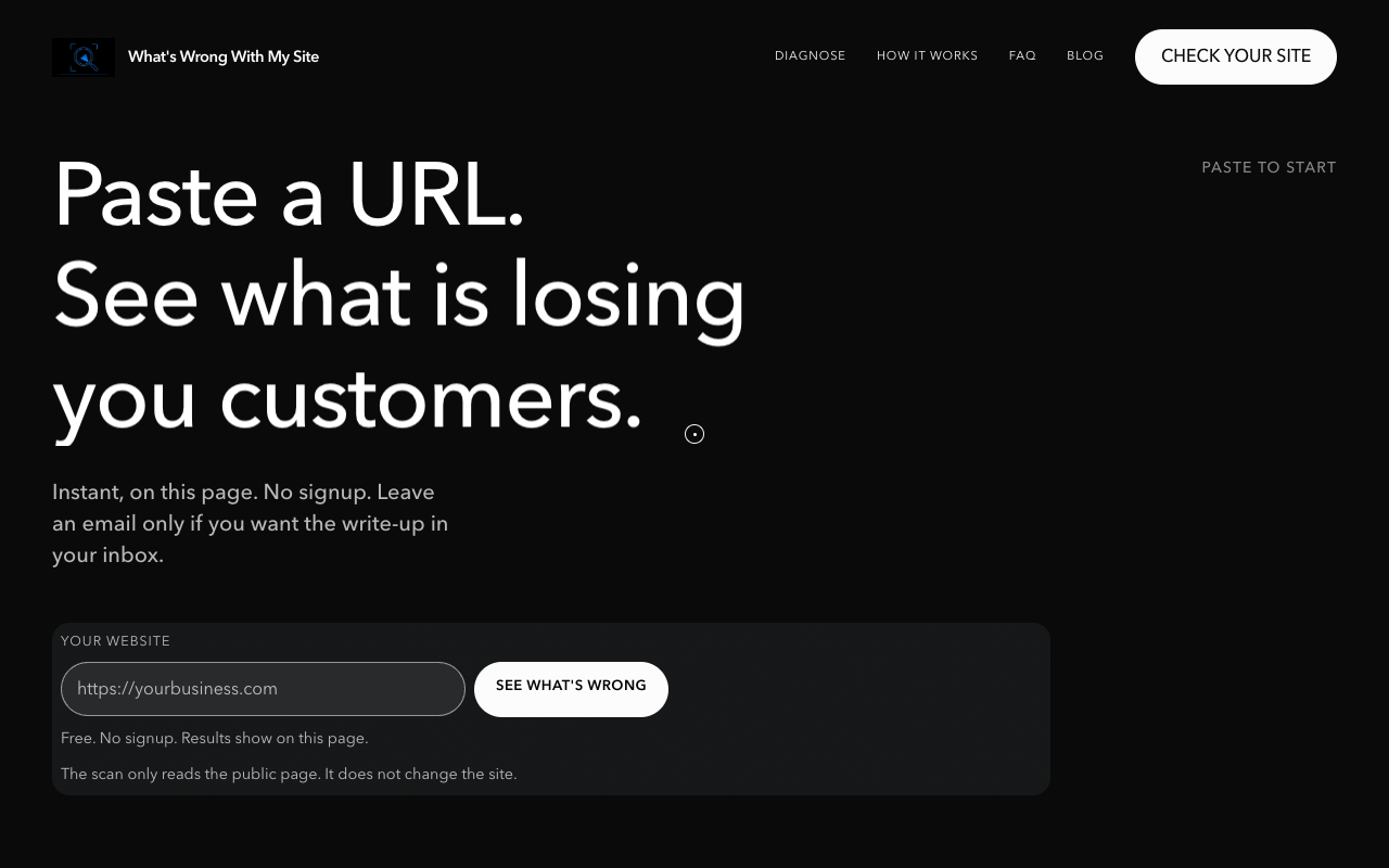 What's Wrong With My Site screenshot